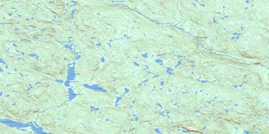 Lac Du Caribou Topo Map 012M09 at 1:50,000 scale - National Topographic System of Canada (NTS) - Toporama map