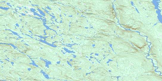 Lac Begon Topographic map 012M16 at 1:50,000 Scale