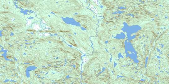 Lac Montcevelles Topo Map 012N02 at 1:50,000 scale - National Topographic System of Canada (NTS) - Toporama map