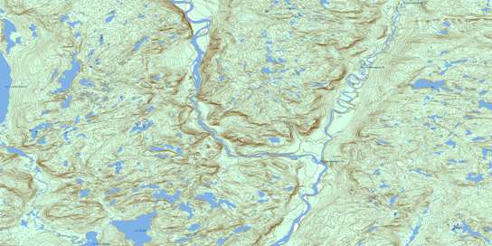 Lac Briend Topo Map 012N05 at 1:50,000 scale - National Topographic System of Canada (NTS) - Toporama map