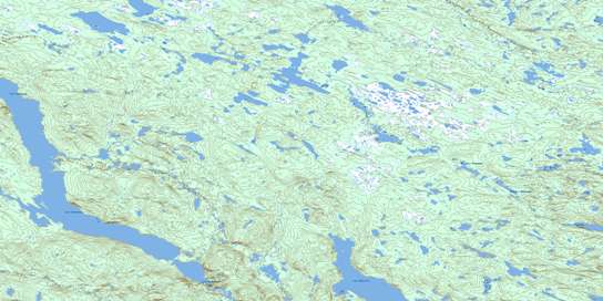 Lac Bastille Topo Map 012N14 at 1:50,000 scale - National Topographic System of Canada (NTS) - Toporama map
