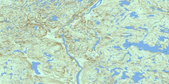 Lac Bernadette Topo Map 012O04 at 1:50,000 scale - National Topographic System of Canada (NTS) - Toporama map