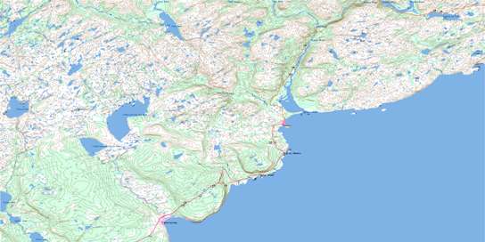 Pinware Topo Map 012P10 at 1:50,000 scale - National Topographic System of Canada (NTS) - Toporama map