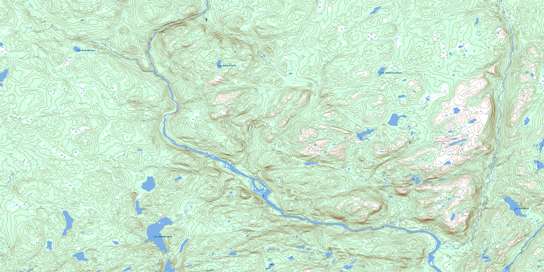 Ruisseau Chanion Topo Map 012P13 at 1:50,000 scale - National Topographic System of Canada (NTS) - Toporama map