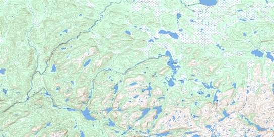 Lac Senac Topo Map 012P14 at 1:50,000 scale - National Topographic System of Canada (NTS) - Toporama map