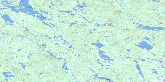 Lac Gaffaret Topo Map 013C04 at 1:50,000 scale - National Topographic System of Canada (NTS) - Toporama map