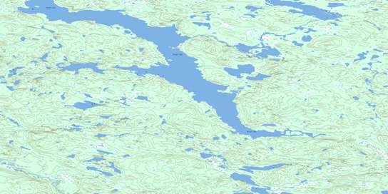 Minipi Lake Topographic map 013C07 at 1:50,000 Scale