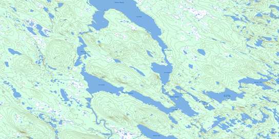 Lac Lavoie Topographic map 013D04 at 1:50,000 Scale