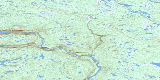 Mouni Rapids Topo Map 013E01 at 1:50,000 scale - National Topographic System of Canada (NTS) - Toporama map