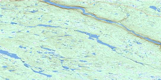 Blueberry Lake Stream Topo Map 013E05 at 1:50,000 scale - National Topographic System of Canada (NTS) - Toporama map