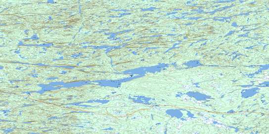 Wilson Lake Topo Map 013E07 at 1:50,000 scale - National Topographic System of Canada (NTS) - Toporama map