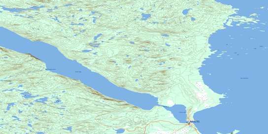 North West River Topo Map 013F09 at 1:50,000 scale - National Topographic System of Canada (NTS) - Toporama map