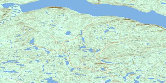 Cape Caribou River Topographic map 013F10 at 1:50,000 Scale