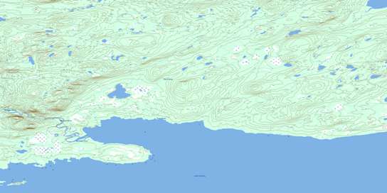 Mulligan Bay Topographic map 013G13 at 1:50,000 Scale