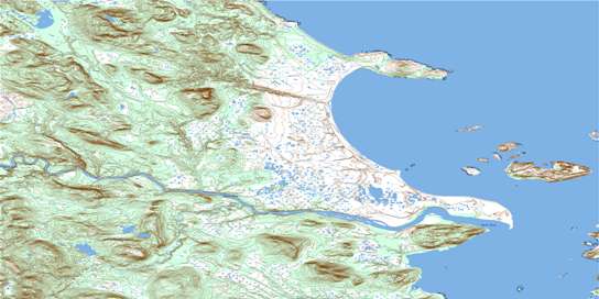 Trunmore Bay Topo Map 013H14 at 1:50,000 scale - National Topographic System of Canada (NTS) - Toporama map