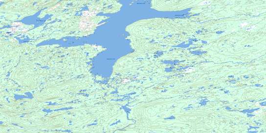 Nipishish Lake Topo Map 013K02 at 1:50,000 scale - National Topographic System of Canada (NTS) - Toporama map