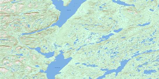 Mistinippi Lake Topo Map 013K14 at 1:50,000 scale - National Topographic System of Canada (NTS) - Toporama map