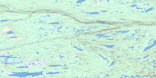 Bibikwasin Lake Topo Map 013L07 at 1:50,000 scale - National Topographic System of Canada (NTS) - Toporama map