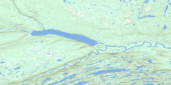 Shipiskan Lake Topographic map 013L09 at 1:50,000 Scale
