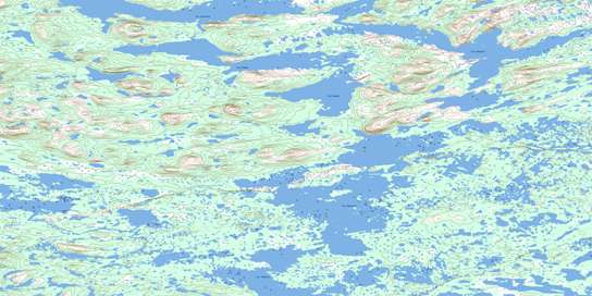 Lac Ramusio Topo Map 013M04 at 1:50,000 scale - National Topographic System of Canada (NTS) - Toporama map