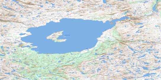 Mistastin Lake Topo Map 013M14 at 1:50,000 scale - National Topographic System of Canada (NTS) - Toporama map