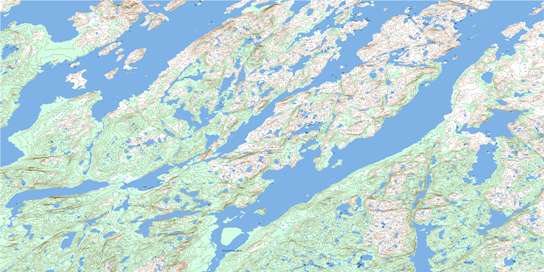 Kanairiktok Bay Topo Map 013N01 at 1:50,000 scale - National Topographic System of Canada (NTS) - Toporama map