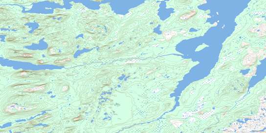 Big Bay Topo Map 013N10 at 1:50,000 scale - National Topographic System of Canada (NTS) - Toporama map