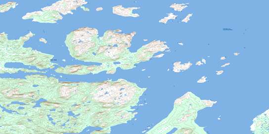Davis Inlet Topo Map 013N15 at 1:50,000 scale - National Topographic System of Canada (NTS) - Toporama map