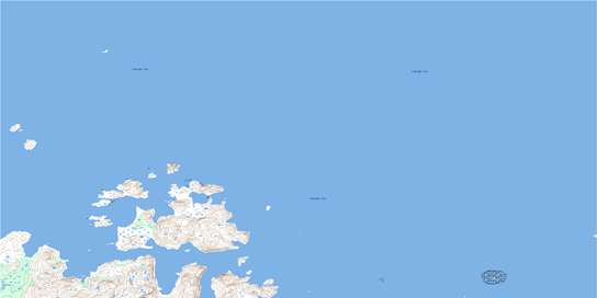 Nunaksaluk Island Topo Map 013N16 at 1:50,000 scale - National Topographic System of Canada (NTS) - Toporama map