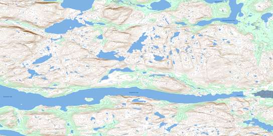 Kingurutik Lake Topographic map 014D16 at 1:50,000 Scale