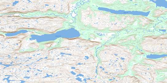 Umiakovik Lake Topo Map 014E07 at 1:50,000 scale - National Topographic System of Canada (NTS) - Toporama map