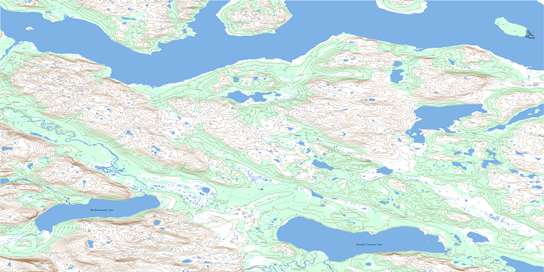 Okak Bay Topo Map 014E08 at 1:50,000 scale - National Topographic System of Canada (NTS) - Toporama map