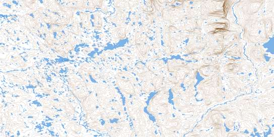 Lac Courdon Topographic map 014E12 at 1:50,000 Scale