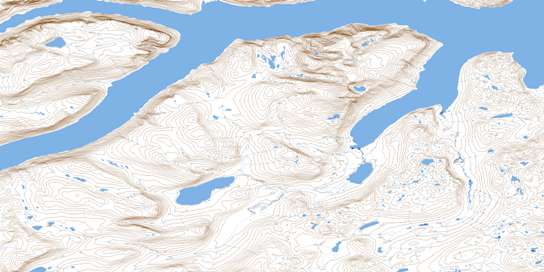 Saglek Fiord Topographic map 014L06 at 1:50,000 Scale