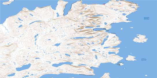 Cape Uivak-Fish Island Topographic map 014L07 at 1:50,000 Scale