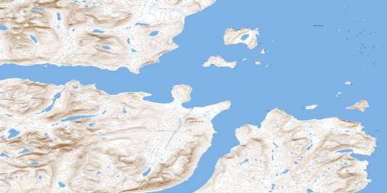Seven Islands Bay Topo Map 014M05 at 1:50,000 scale - National Topographic System of Canada (NTS) - Toporama map
