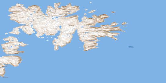 Angijak Island Topographic map 016E09 at 1:50,000 Scale