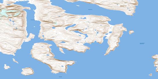Exaluin Fiord Topo Map 016E10 at 1:50,000 scale - National Topographic System of Canada (NTS) - Toporama map
