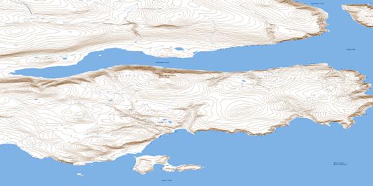 Mooneshine Fiord Topo Map 016K05 at 1:50,000 scale - National Topographic System of Canada (NTS) - Toporama map
