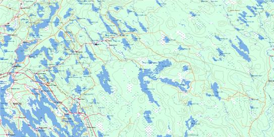 Tusket Topo Map 020P13 at 1:50,000 scale - National Topographic System of Canada (NTS) - Toporama map