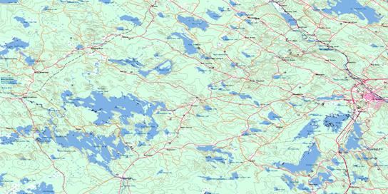 Bridgewater Topo Map 021A07 at 1:50,000 scale - National Topographic System of Canada (NTS) - Toporama map