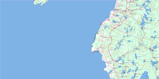 Meteghan Topo Map 021B01 at 1:50,000 scale - National Topographic System of Canada (NTS) - Toporama map