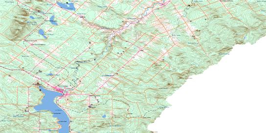 Lac-Megantic Topographic map 021E10 at 1:50,000 Scale