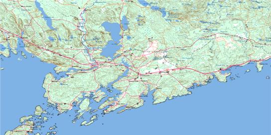 St George Topo Map 021G02 at 1:50,000 scale - National Topographic System of Canada (NTS) - Toporama map