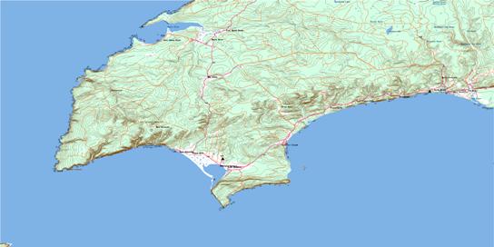 Cape Chignecto Topo Map 021H07 at 1:50,000 scale - National Topographic System of Canada (NTS) - Toporama map