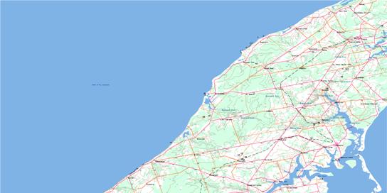 Tignish Topo Map 021I16 at 1:50,000 scale - National Topographic System of Canada (NTS) - Toporama map
