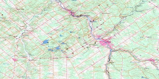 Beauceville Topo Map 021L02 at 1:50,000 scale - National Topographic System of Canada (NTS) - Toporama map