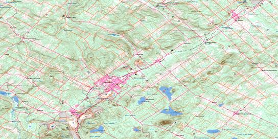 Thetford Mines Topo Map 021L03 at 1:50,000 scale - National Topographic System of Canada (NTS) - Toporama map