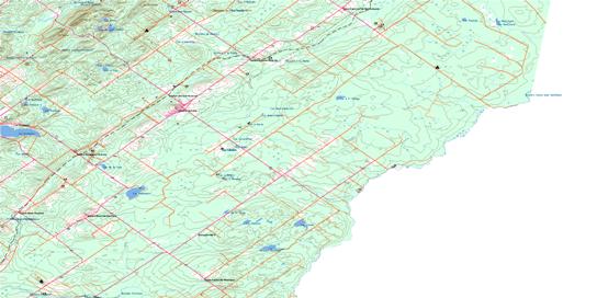 Sainte-Justine Topo Map 021L08 at 1:50,000 scale - National Topographic System of Canada (NTS) - Toporama map