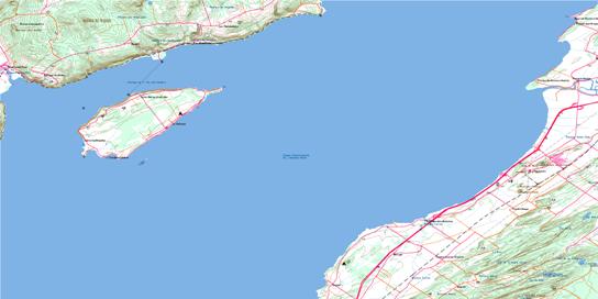 Ile Aux Coudres Topographic map 021M08 at 1:50,000 Scale